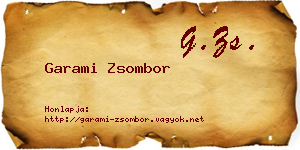 Garami Zsombor névjegykártya